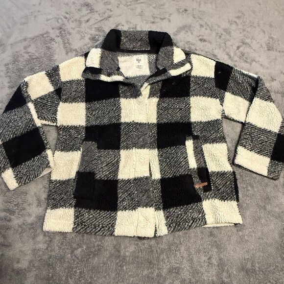 Billabong Women’s Cozy Days Fleece Jacket Button Up Size M - Picture 1 of 7